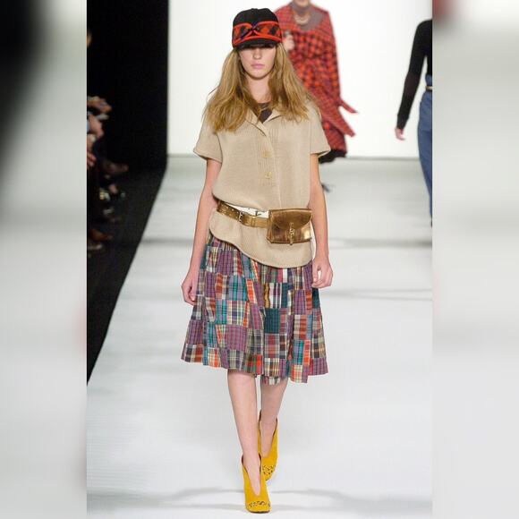 Vintage Marc Jacobs Plaid Patchwork Dress Womens size 6 FW 2005 Runway - Picture 3 of 16